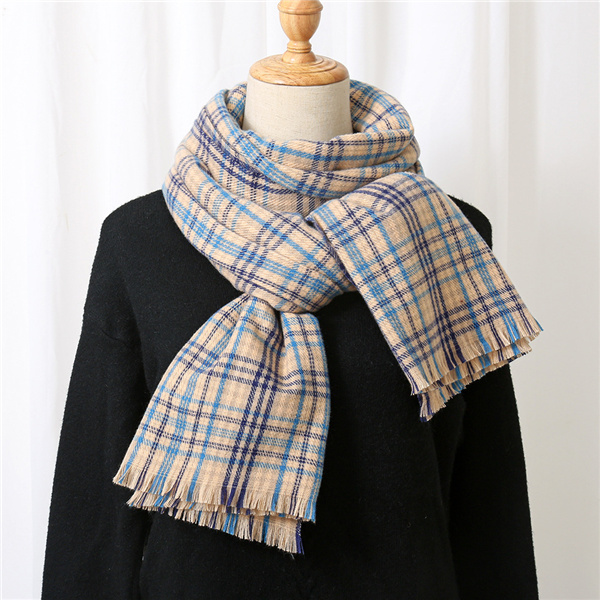 New fashion warm imitation cashmere scarf Japanese and Korean plaid scarf men and women long warm shawl