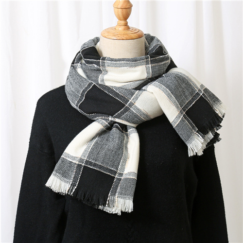 British plaid scarf wild fringed scarf warm thickened shawl wholesale