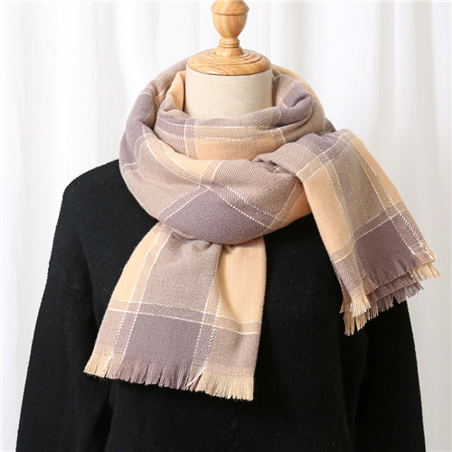 British plaid scarf wild fringed scarf warm thickened shawl wholesale