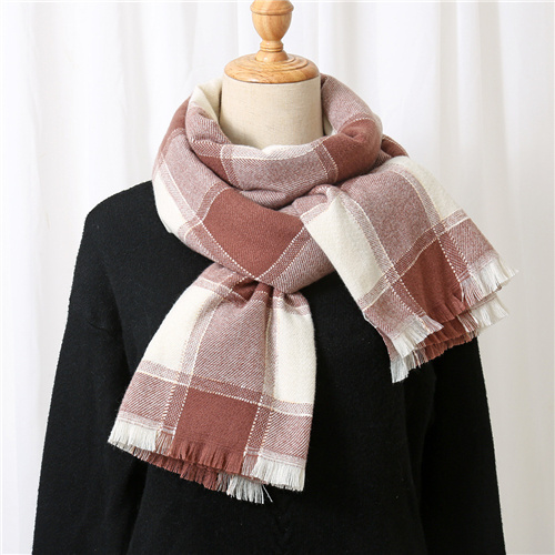 British plaid scarf wild fringed scarf warm thickened shawl wholesale