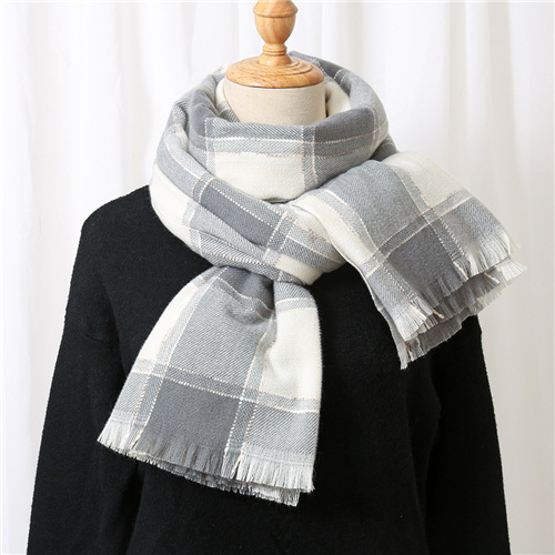 British plaid scarf wild fringed scarf warm thickened shawl wholesale