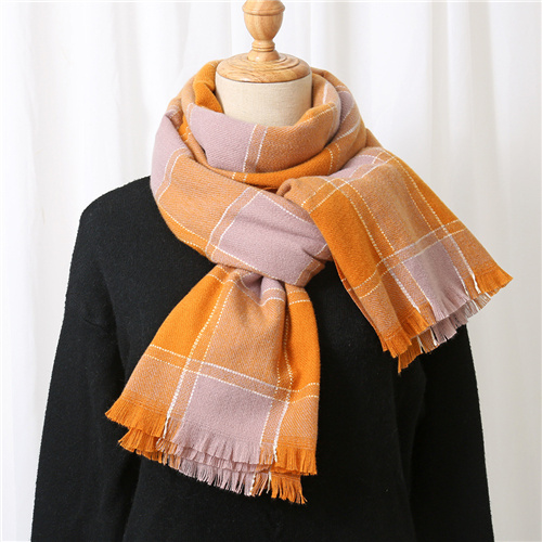 British plaid scarf wild fringed scarf warm thickened shawl wholesale