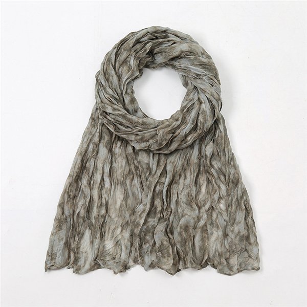 European and American fashion tie dye tulle crumpled scarf warm extended shawl