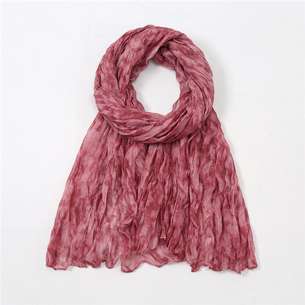 European and American fashion tie dye tulle crumpled scarf warm extended shawl