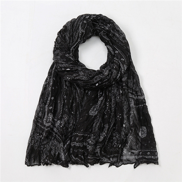 Retro fashion cashew flower print scarf bali yarn thermal shawl wholesale