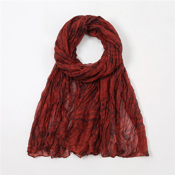 Retro fashion cashew flower print scarf bali yarn thermal shawl wholesale