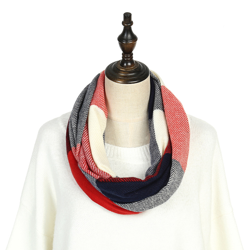 New warm scarf imitation cashmere soft and comfortable simple plaid ladies scarf