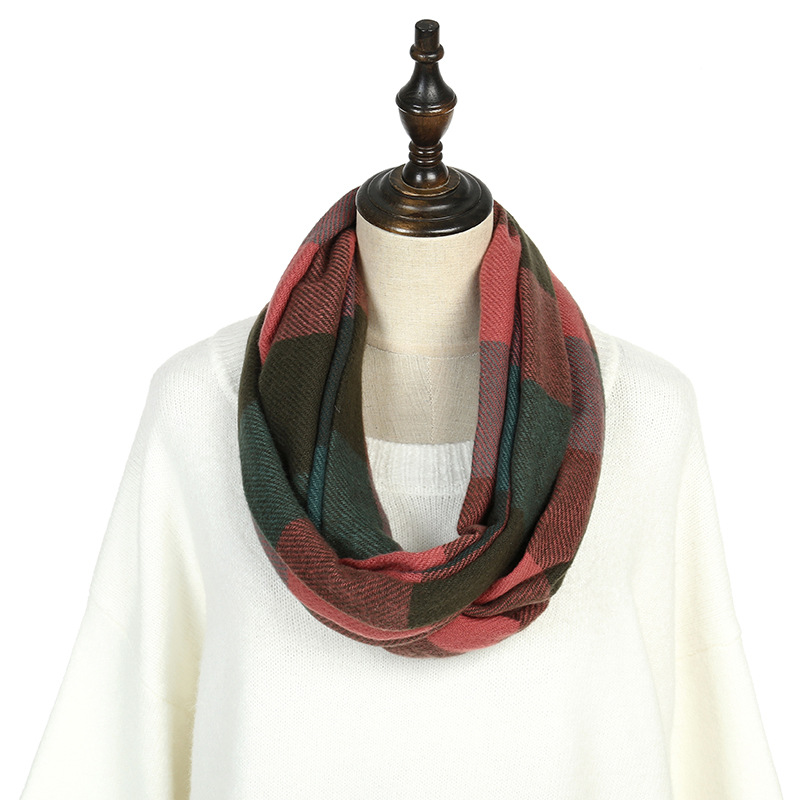 New warm scarf imitation cashmere soft and comfortable simple plaid ladies scarf