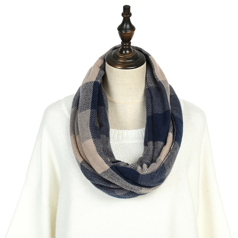 New warm scarf imitation cashmere soft and comfortable simple plaid ladies scarf