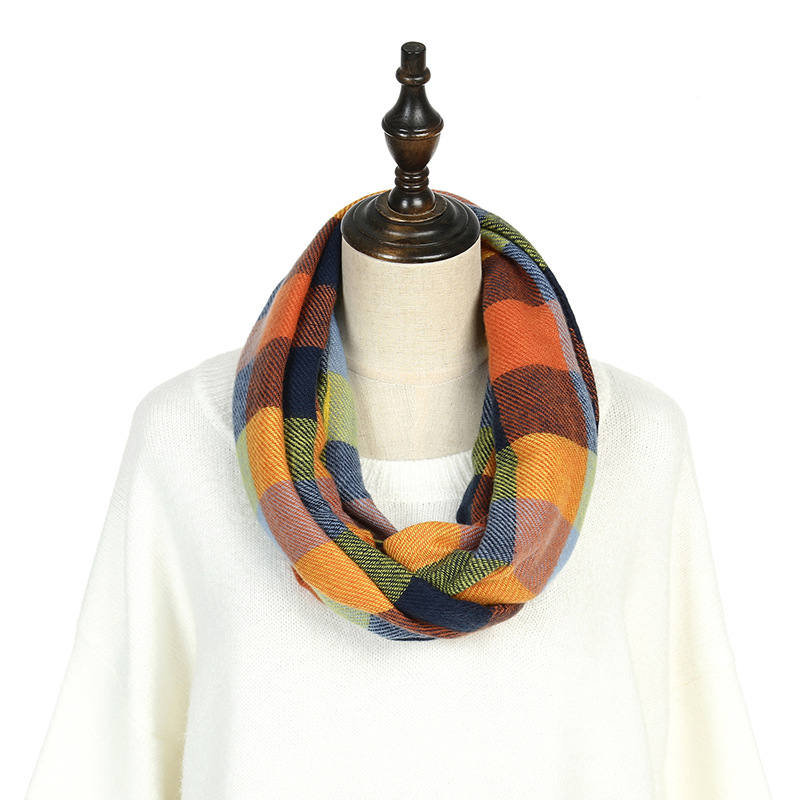 New warm scarf imitation cashmere soft and comfortable simple plaid ladies scarf