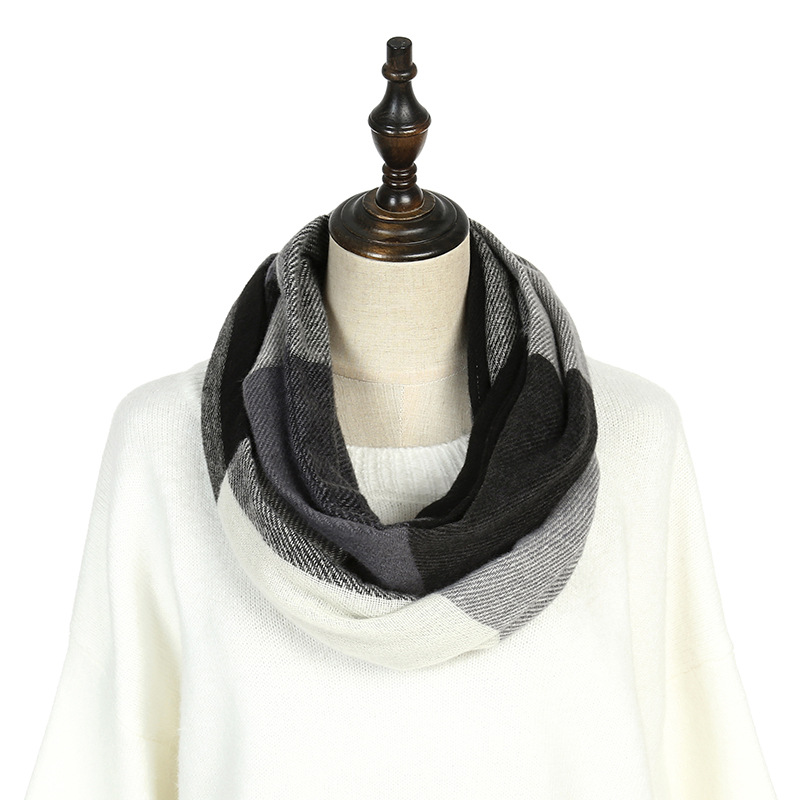 New warm scarf imitation cashmere soft and comfortable simple plaid ladies scarf