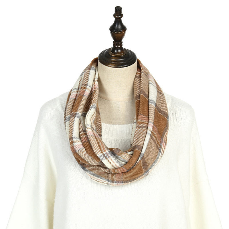 New warm scarf imitation cashmere soft and comfortable simple plaid ladies scarf