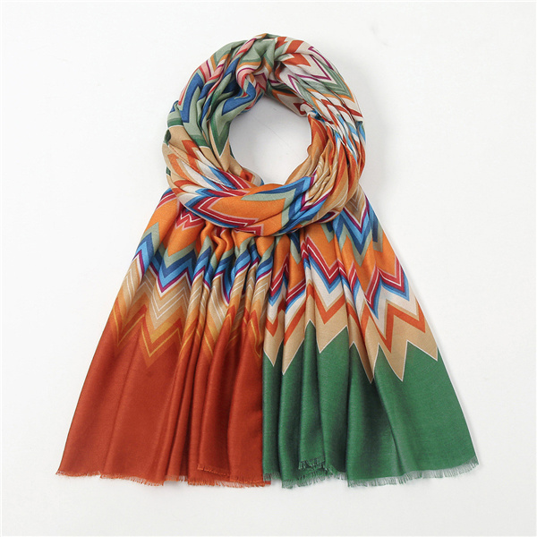 Bohemian style shawl serrated wavy scarf for women wholesals