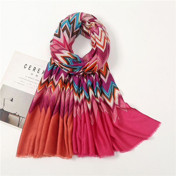 Bohemian style shawl serrated wavy scarf for women wholesals