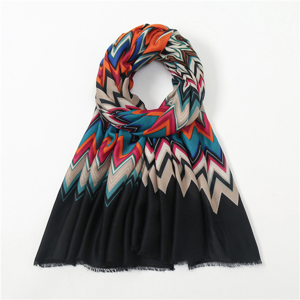 Bohemian style shawl serrated wavy scarf for women wholesals