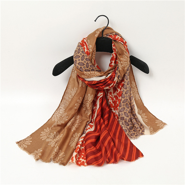 Geometric pattern splicing shawl scarf for womens warm scarf wholesale
