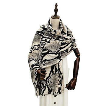 Classic leopard pattern warm scarf wholesale womens imitation cashmere fur edge shawl