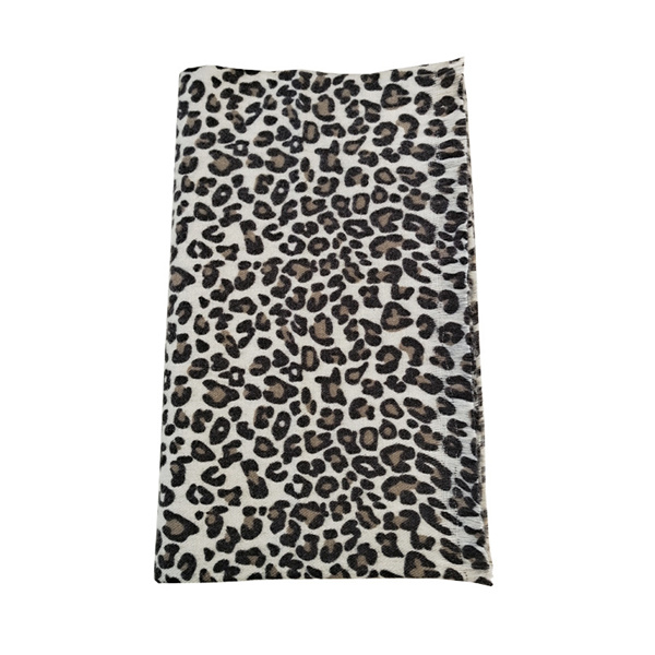 Classic leopard pattern warm scarf wholesale womens imitation cashmere fur edge shawl