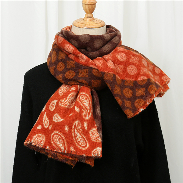 New cashew printing scarf womens cashmere scarf shawl wholesale