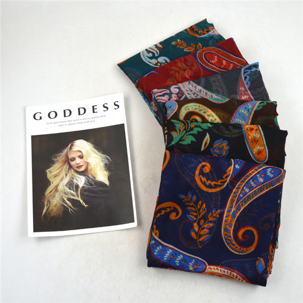 Wholesale of new cashew nut ethnic exotic printed scarves shawls and long scarves