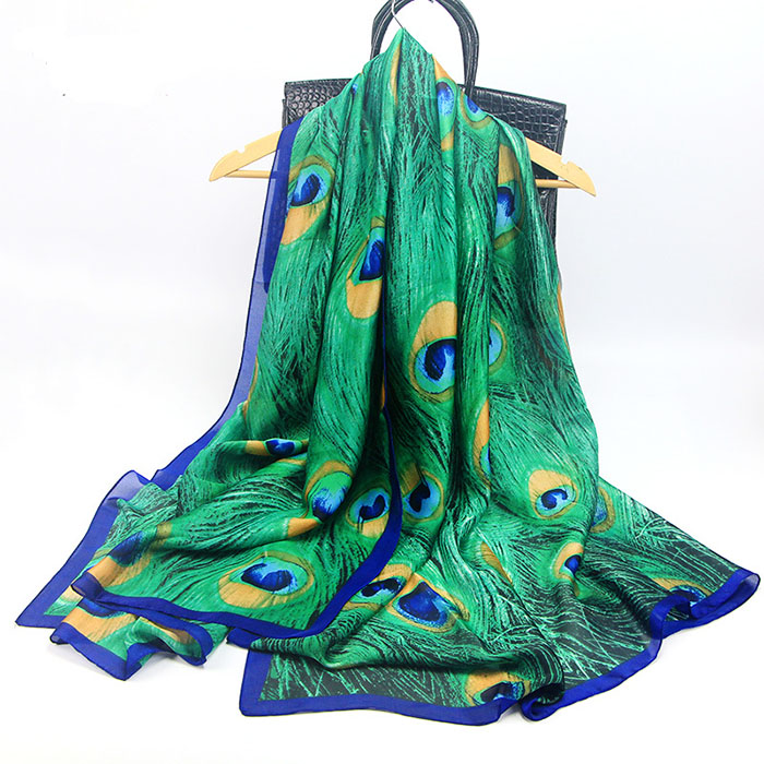Imitation silk scarf color lattice fashion decoration sunscreen shawl womens medium length silk scarf