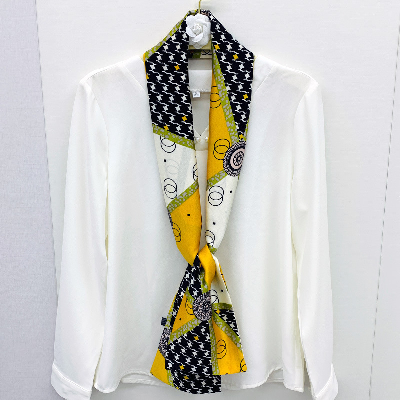 Star silk scarf women thin scarves Korean necktie wholesale