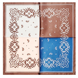 Cashew pattern square lattice silk scarf wholesale