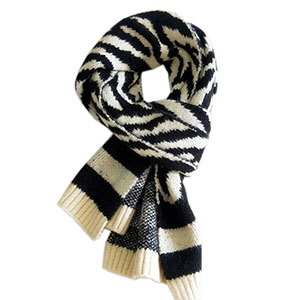 Winter striped knitted warm scarf wholesale