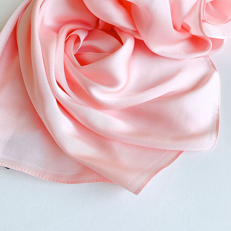 Chiffon scarf sun protection shawl imitation silk solid color versatile scarf