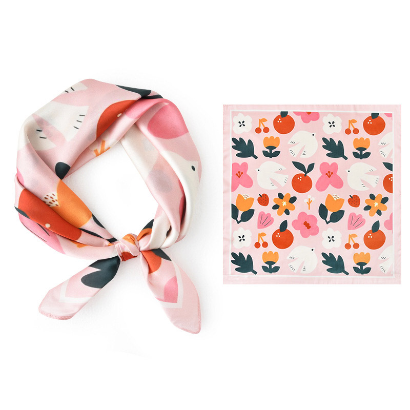 Silk scarf customization to customize logo digital printing square scarf gifts