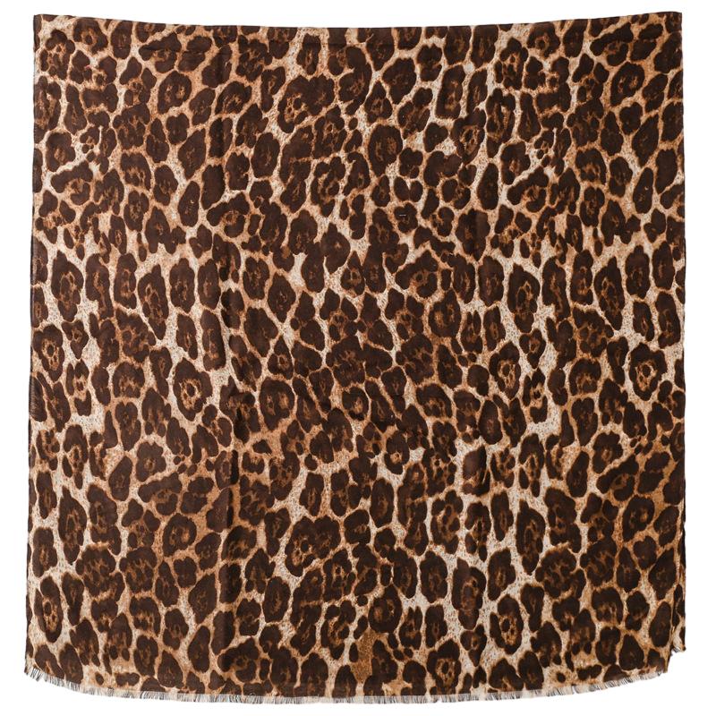 Wholesale cotton linen scarf fashionable leopard print warm women shawl