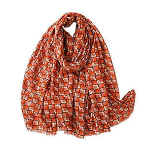 Wholesale cotton linen scarf hot stamping cloud pattern warm shawl for women
