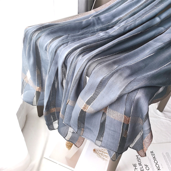 Silk scarf womens spring and autumn gold thread scarf womens cheongsam shawl bag headscarf wholesale