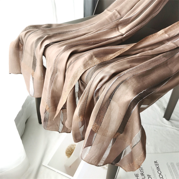 Silk scarf womens spring and autumn gold thread scarf womens cheongsam shawl bag headscarf wholesale