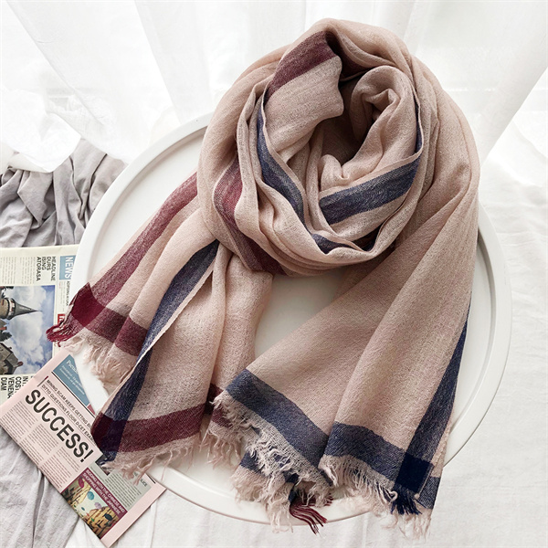 Thin wool scarf womens silk scarf Korean version border solid color scarf wool shawl wholesale