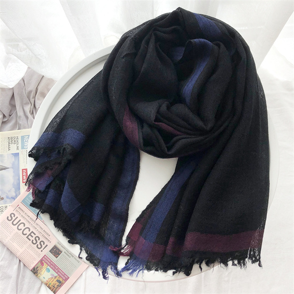 Thin wool scarf womens silk scarf Korean version border solid color scarf wool shawl wholesale