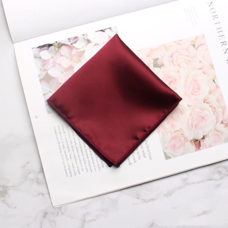 Mens suit solid color British style pocket scarf banquet wedding photography shoot formal dress bra