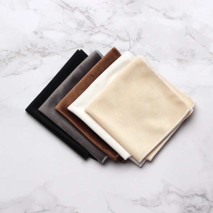 Stock velvet pocket scarf square scarf fashion mens dress accessories wedding party handkerchief manufacturers wholesale
