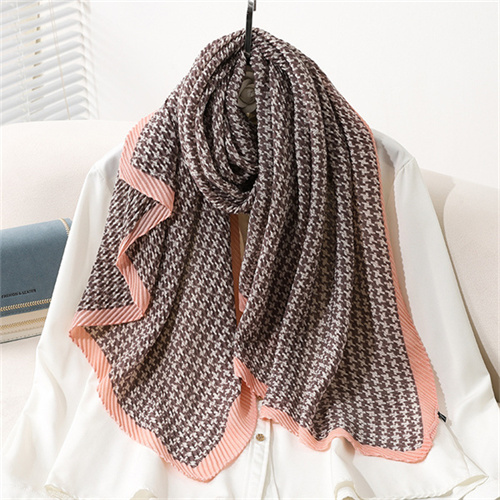 Cotton linen scarf creased womens Korean version versatile silk scarf warm fashion shawl neck dual purpose wholesale