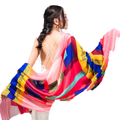 New thickened twill cotton print ethnic style scarf warmth ladies versatile shawl scarf wholesale