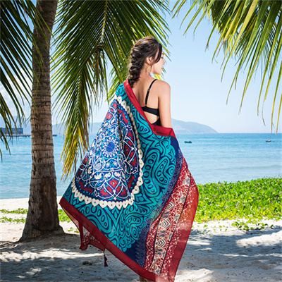 New thickened twill cotton print ethnic style scarf warmth ladies versatile shawl scarf wholesale