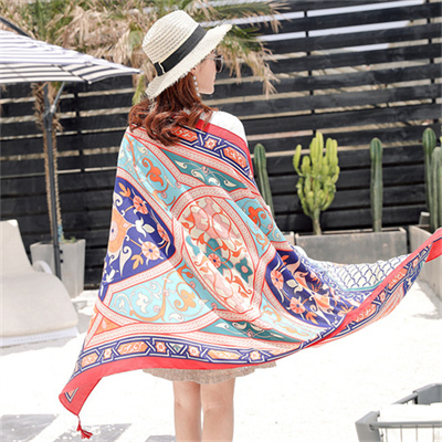 New thickened twill cotton print ethnic style scarf warmth ladies versatile shawl scarf wholesale