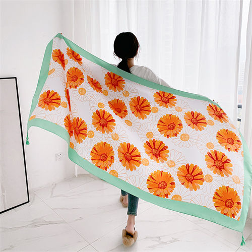 New explosive Internet celebrity thickened retro ethnic style sunscreen shawl versatile cotton linen scarf woman