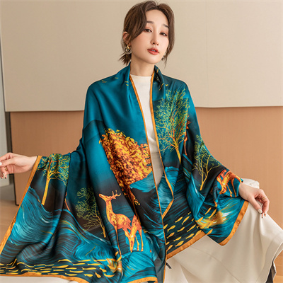New beautiful brocade imitation silk feel soft hand to take photos travel scarf wholesale