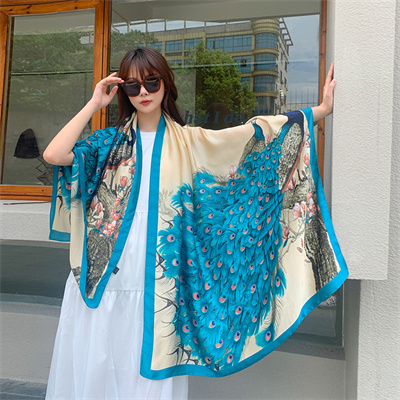 New beautiful brocade imitation silk feel soft hand to take photos travel scarf wholesale