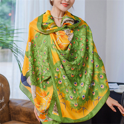 New beautiful brocade imitation silk feel soft hand to take photos travel scarf wholesale