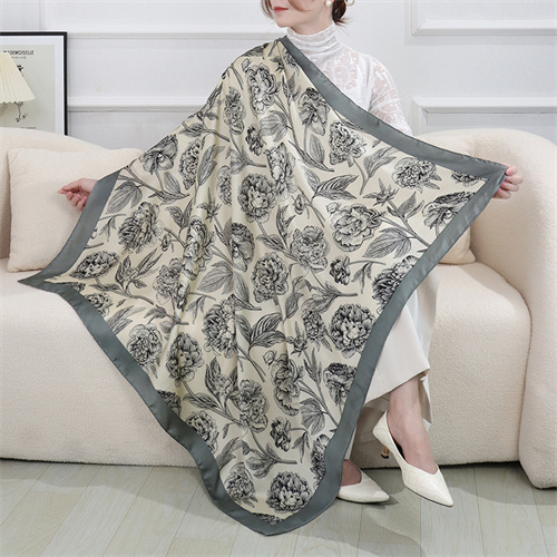 110x110 big square scarf beautiful damask new travel sun protection shawl scarf scarf scarf woman