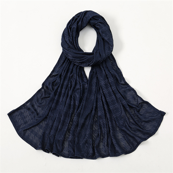 Houndstooth monochrome threaded cotton ladies bandana solid color fashion all season versatile shawl scarf
