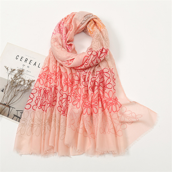 Spring and autumn new plain butterfly print couple scarf new cotton and linen feel warm shawl bag headscarf
