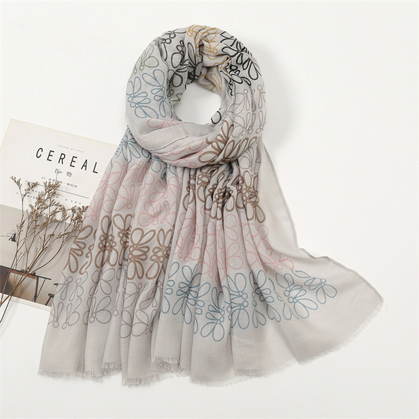 Spring and autumn new plain butterfly print couple scarf new cotton and linen feel warm shawl bag headscarf